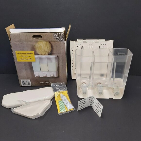 Better Living Clear Choice Shower Dispenser Organizer Shampoo Conditioner Soap - Picture 12 of 15